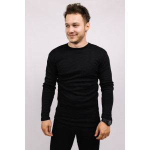 Мужское термобелье Черный комплект кофта и штаны из хлопка