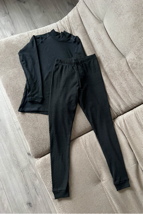 Чоловіча термобілизна темно-сірий комплект реглан