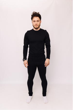 Чоловічі підштаники чорного кольору з манжетами