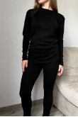 Комплект женского термобелья черного цвета