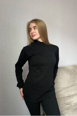 Женское термобелье черного цвета с рукавом реглан