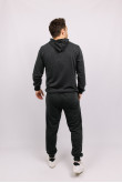 Мужской темно-серый спортивный трикотажный костюм двойка из двунитки Антрацит