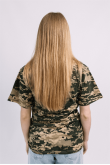 Женская военная футболка Камуфляж Пиксель форма ВСУ