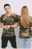 Женская военная футболка Камуфляж Пиксель форма ВСУ