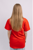 Женская Красная футболка из хлопка натуральная