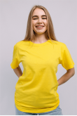 Женская Желтая футболка из натурального хлопка