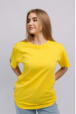 Женская Желтая футболка из натурального хлопка