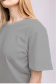 Женская Серая футболка 100% хлопок натуральная трикотажная базовая без принта