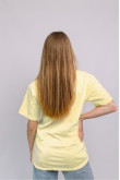 Женская Лимонная футболка из хлопка натуральная трикотажная
