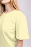 Женская Лимонная футболка из хлопка натуральная трикотажная