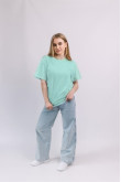 Женская Мятная футболка из натурального хлопка