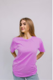 Женская Сиреневая футболка хб хлопок трикотажная 