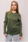 Женский легкий базовый оливковый лонгслив