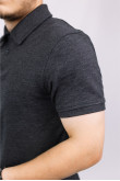 Чоловіча футболка Поло Темно-сіра Антрацит повсякденна базова