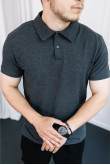 Чоловіча футболка Поло Темно-сіра Антрацит повсякденна базова