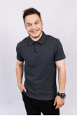 Чоловіча футболка Поло Темно-сіра Антрацит повсякденна базова