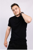 Мужская Черная футболка Поло с классическим воротником