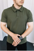 Чоловіча Оливкова футболка Поло  з коміром форма нгу