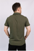 Чоловіча Оливкова футболка Поло  з коміром форма нгу