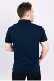 Мужская футболка Поло с воротником Темно-синего цвета