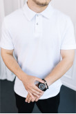 Чоловіча Біла футболка Поло з коміром класична