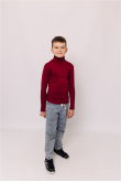 Детский Бордовый гольф водолазка базовый классический