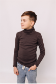 Детский Коричневый гольф водолазка базовый классический для мальчика