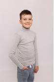 Детский гольф светло-серый Меланж базовый для мальчика
