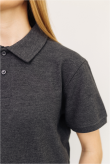 Женская футболка Поло Темно-серый Антрацит повседневная базовая