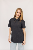 Женская футболка Поло Темно-серый Антрацит повседневная базовая