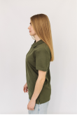 Женская Оливковая футболка Поло с воротником нгу