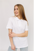 Жіноча Біла футболка Поло з коміром класична