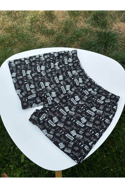 Мужские черные семейные трусы