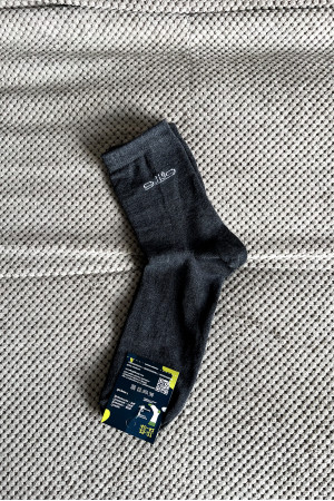 Мужские темно-серые высокие носки Антрацит Elit Стрейч
