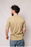 Мужская Светло-оливковая футболка на пуговицах