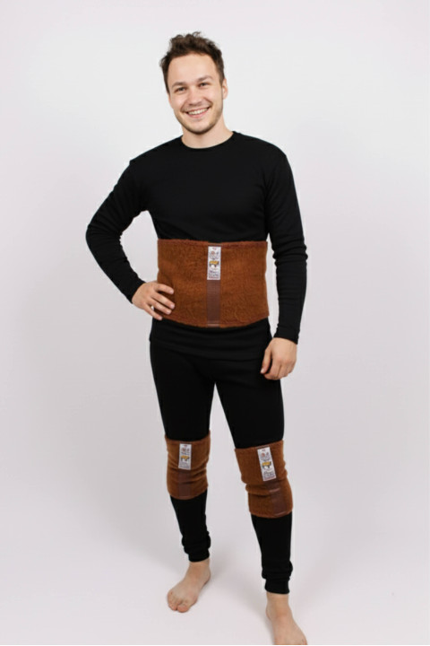 Набор согревающий пояс и наколенники из верблюжей шерсти