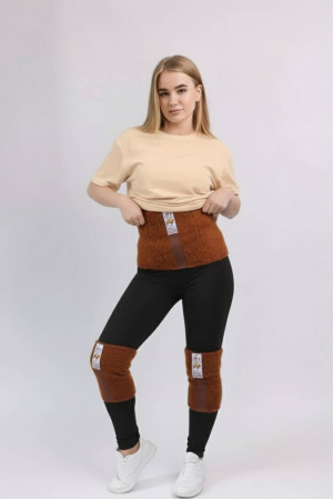 Зігріваючий пояс для попереку з верблюжої шерсті