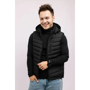 Мужская чорная жилетка с карманом