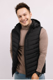 Мужская чорная жилетка с карманом