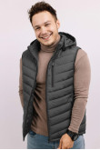 Мужская темно-серая жилетка на молнии